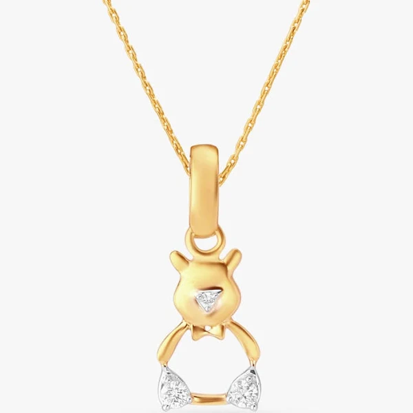 Tanishq Teddy Bear Diamond Pendant